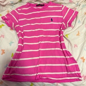 Pink striped Polo shirt